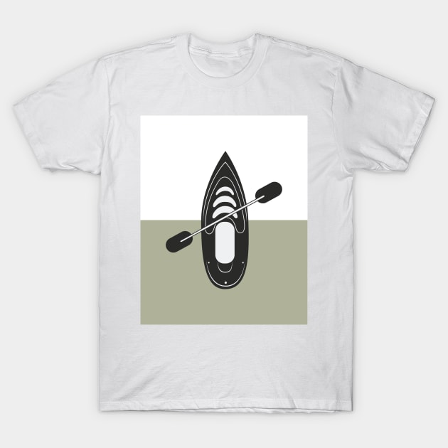 Modern Kayak Colorblock T-Shirt by She Gets Creative
